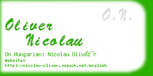 oliver nicolau business card